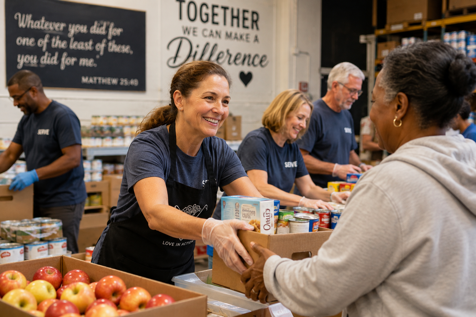 Families receiving food assistance